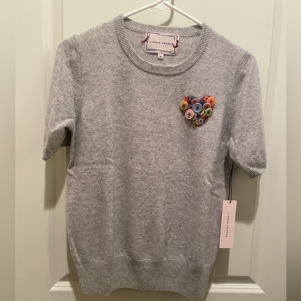 NWT Lingua Franca 100% cashmere sweater